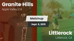 Matchup: Granite Hills vs. Littlerock  2019