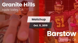 Matchup: Granite Hills vs. Barstow  2019