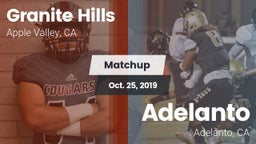 Matchup: Granite Hills vs. Adelanto  2019