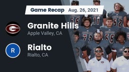 Recap: Granite Hills  vs. Rialto  2021