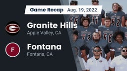 Recap: Granite Hills  vs. Fontana  2022