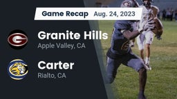 Recap: Granite Hills  vs. Carter  2023