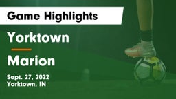 Yorktown  vs Marion Game Highlights - Sept. 27, 2022