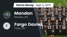 Recap: Mandan  vs. Fargo Davies  2019