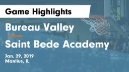 Bureau Valley  vs Saint Bede Academy Game Highlights - Jan. 29, 2019