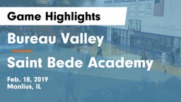Bureau Valley  vs Saint Bede Academy Game Highlights - Feb. 18, 2019
