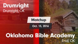 Matchup: Drumright vs. Oklahoma Bible Academy 2016