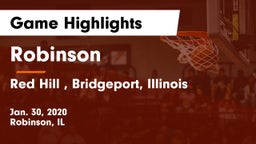 Robinson  vs Red Hill , Bridgeport, Illinois Game Highlights - Jan. 30, 2020