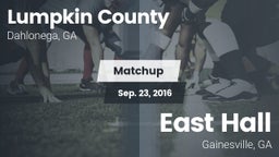 Matchup: Lumpkin County vs. East Hall  2016