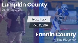 Matchup: Lumpkin County vs. Fannin County  2016