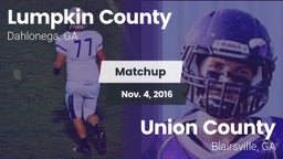 Matchup: Lumpkin County vs. Union County  2016