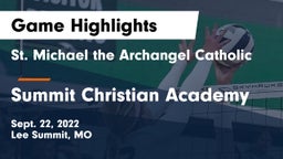 St. Michael the Archangel Catholic  vs Summit Christian Academy Game Highlights - Sept. 22, 2022
