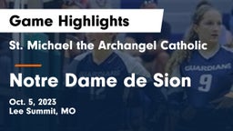St. Michael the Archangel Catholic  vs Notre Dame de Sion  Game Highlights - Oct. 5, 2023