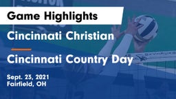 Cincinnati Christian  vs Cincinnati Country Day  Game Highlights - Sept. 23, 2021