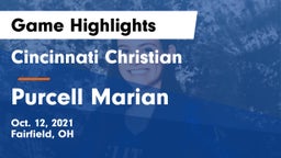 Cincinnati Christian  vs Purcell Marian  Game Highlights - Oct. 12, 2021
