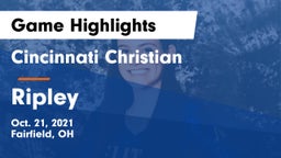 Cincinnati Christian  vs Ripley  Game Highlights - Oct. 21, 2021