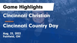Cincinnati Christian  vs Cincinnati Country Day  Game Highlights - Aug. 23, 2022