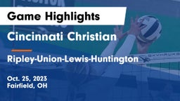 Cincinnati Christian  vs Ripley-Union-Lewis-Huntington Game Highlights - Oct. 25, 2023
