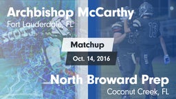 Matchup: Archbishop McCarthy vs. North Broward Prep  2016