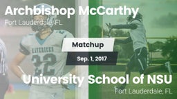 Matchup: Archbishop McCarthy vs. University School of NSU 2017