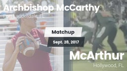 Matchup: Archbishop McCarthy vs. McArthur  2017