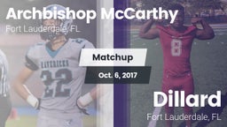 Matchup: Archbishop McCarthy vs. Dillard  2017