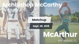 Matchup: Archbishop McCarthy vs. McArthur  2018