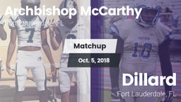 Matchup: Archbishop McCarthy vs. Dillard  2018