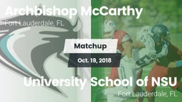 Matchup: Archbishop McCarthy vs. University School of NSU 2018