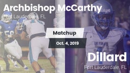 Matchup: Archbishop McCarthy vs. Dillard  2019