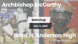 Matchup: Archbishop McCarthy vs. Boyd H. Anderson High 2019