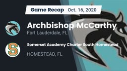 Recap: Archbishop McCarthy  vs. Somerset Academy Charter South Homestead 2020