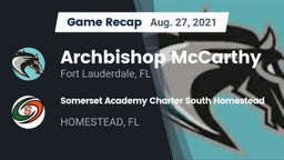 Recap: Archbishop McCarthy  vs. Somerset Academy Charter South Homestead 2021