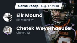 Recap: Elk Mound  vs. Chetek Weyerhaeuser  2018