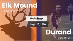 Matchup: Elk Mound vs. Durand  2020
