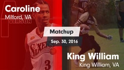 Matchup: Caroline vs. King William  2016