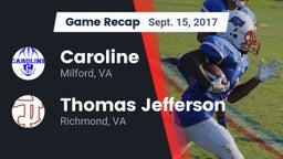 Recap: Caroline  vs. Thomas Jefferson  2017