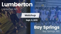 Matchup: Lumberton vs. Bay Springs  2019