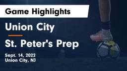 Union City  vs St. Peter's Prep  Game Highlights - Sept. 14, 2022