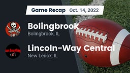 Recap: Bolingbrook  vs. Lincoln-Way Central  2022