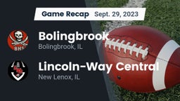 Recap: Bolingbrook  vs. Lincoln-Way Central  2023