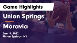 Union Springs  vs Moravia  Game Highlights - Jan. 5, 2022