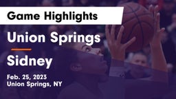 Union Springs  vs Sidney  Game Highlights - Feb. 25, 2023