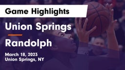 Union Springs  vs Randolph Game Highlights - March 18, 2023