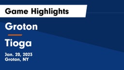 Groton  vs Tioga  Game Highlights - Jan. 20, 2023