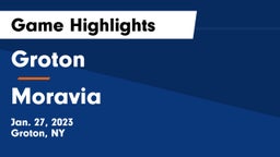 Groton  vs Moravia  Game Highlights - Jan. 27, 2023