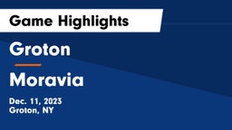 Groton  vs Moravia  Game Highlights - Dec. 11, 2023