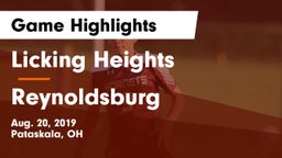 Licking Heights  vs Reynoldsburg  Game Highlights - Aug. 20, 2019