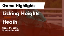 Licking Heights  vs Heath  Game Highlights - Sept. 14, 2023