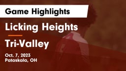 Licking Heights  vs Tri-Valley  Game Highlights - Oct. 7, 2023